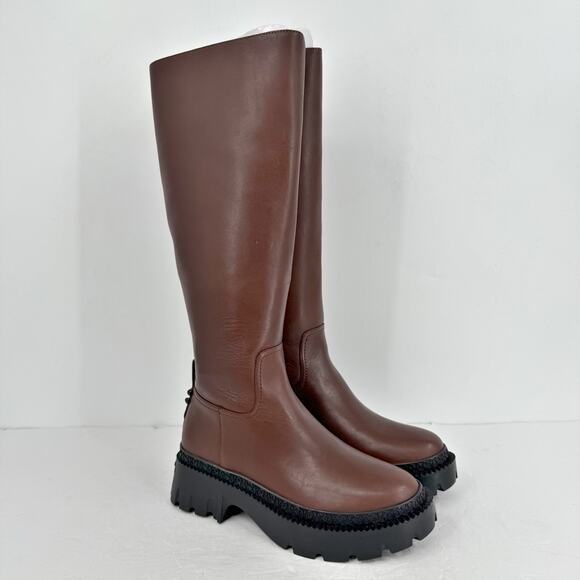 Coach Womens Julietta Knee High Boot US 6.5 B EU 37 Walnut Brown Leather NWOB - Picture 4 of 10